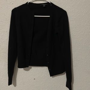 Black Ann Taylor Cashmere Cardigan